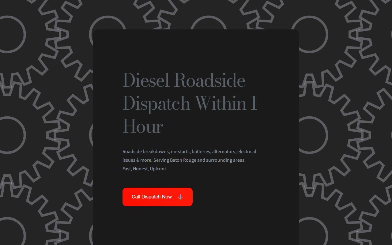 1 Hour Diesel - Roadside Dispatch Baton Rouge